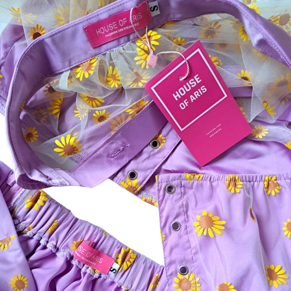 House of Aris Skirts House Of Aris Holy Daisies 3 Piece Skirt Top